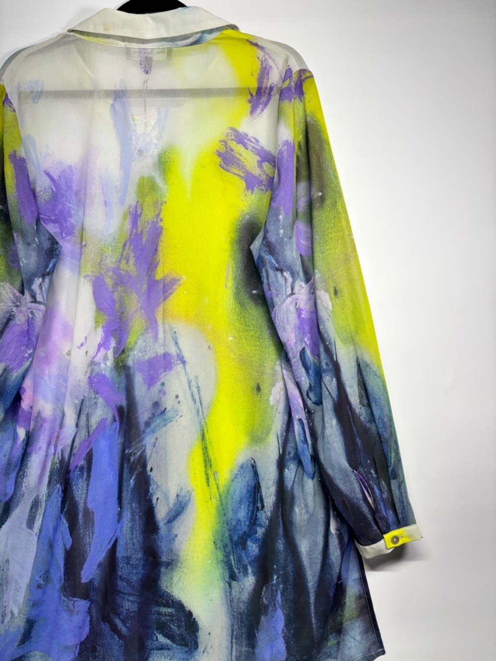 ✨ Claire Desjardins Artist Print Tunic Length Blouse In Multicolor Size XL -NWT - Picture 7 of 16